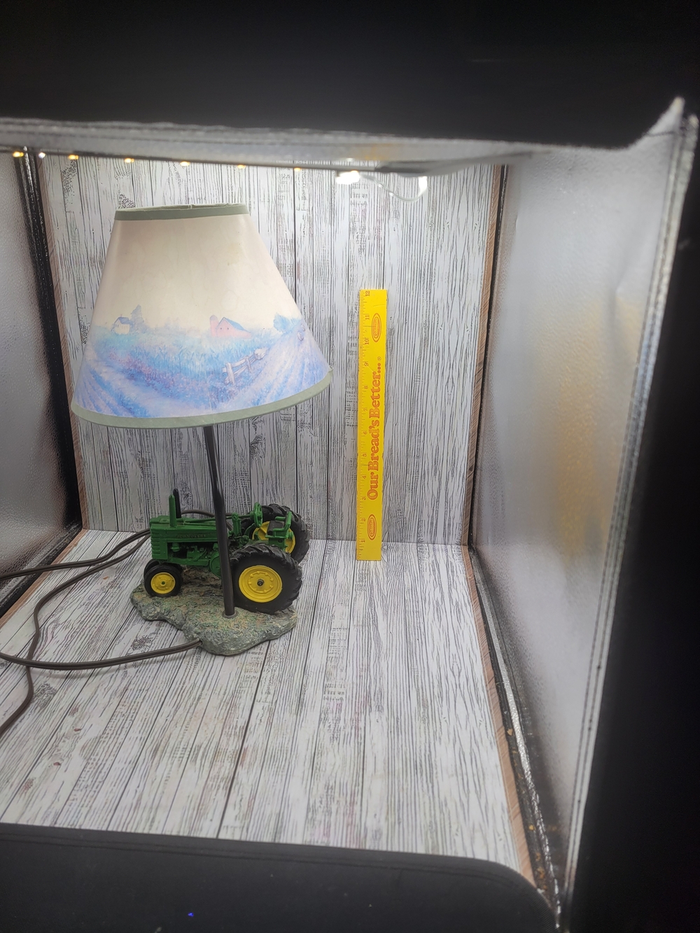 Vintage John Deere Tractor Lamp With Original Shade